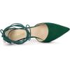 imageAllegra K Womens Pointed Toe Dress Pumps Lace Up Stiletto Heels SandalsGreen