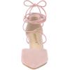 imageAllegra K Womens Pointed Toe Dress Pumps Lace Up Stiletto Heels SandalsPink