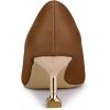 imageAllegra K Womens Pointed Toe Low Kitten Heel Dress PumpsBrown