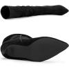 imageAllegra K Womens Pointed Toe Slouched Stiletto Heels Knee High BootsBlack