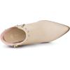 imageAllegra K Womens Pointed Toe Stiletto Heels Heel Chelsea Ankle BootsBeige