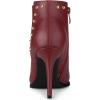 imageAllegra K Womens Pointed Toe Stiletto Heels Heel Chelsea Ankle BootsBurgundy