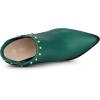 imageAllegra K Womens Pointed Toe Stiletto Heels Heel Chelsea Ankle BootsEmerald Green