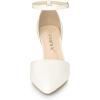 imageAllegra K Womens Pointed Toe Stiletto High Heel Pumps Ankle Strap Wedding Bridal Evening Party Dress ShoesWhite