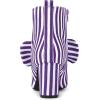 imageAllegra K Womens Pointed Toe Zip Striped Chunky Heels Ankle BootsPurple