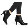 imageAllegra K Womens Pointed Toe Zipper Stiletto Heel Black Ankle Boots  9 M US