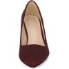 imageAllegra K Womens Pointy Toe Slip on Plaid Printing Closed Toe Dress Shoes Chunky Heel PumpsBurgundy