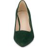 imageAllegra K Womens Pointy Toe Slip on Plaid Printing Closed Toe Dress Shoes Chunky Heel PumpsGreen