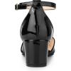 imageAllegra K Womens Pump Pointed Closed Toe Low Chunky Heels PumpsBlack