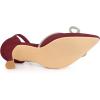 imageAllegra K Womens Rhinestones Bow Ankle Strap Stiletto Heel Sandals PumpsBurgundy