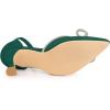 imageAllegra K Womens Rhinestones Bow Ankle Strap Stiletto Heel Sandals PumpsGreen