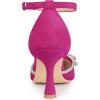 imageAllegra K Womens Rhinestones Bow Ankle Strap Stiletto Heel Sandals PumpsHot Pink