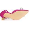 imageAllegra K Womens Rhinestones Bow Ankle Strap Stiletto Heel Sandals PumpsHot Pink