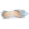 imageAllegra K Womens Rhinestones Bow Ankle Strap Stiletto Heel Sandals PumpsSky Blue
