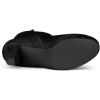 imageAllegra K Womens Round Toe Ankle Mid Heel BootsBlack