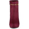 imageAllegra K Womens Round Toe Ankle Mid Heel BootsBurgundy
