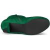 imageAllegra K Womens Round Toe Ankle Mid Heel BootsEmerald Green