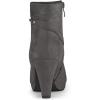 imageAllegra K Womens Round Toe Ankle Mid Heel BootsGrey