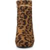 imageAllegra K Womens Round Toe Ankle Mid Heel BootsLeopard