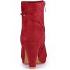 imageAllegra K Womens Round Toe Ankle Mid Heel BootsRed