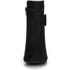 imageAllegra K Womens Round Toe Block Heel Boots Ankle BootiesBlack