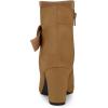 imageAllegra K Womens Round Toe Block Heel Boots Ankle BootiesBrown