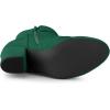 imageAllegra K Womens Round Toe Block Heel Boots Ankle BootiesEmerald Green