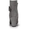 imageAllegra K Womens Round Toe Block Heel Boots Ankle BootiesGrey