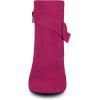 imageAllegra K Womens Round Toe Block Heel Boots Ankle BootiesHot Pink