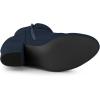 imageAllegra K Womens Round Toe Block Heel Boots Ankle BootiesNavy Blue