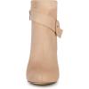imageAllegra K Womens Round Toe Block Heel Boots Ankle BootiesNude