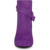 imageAllegra K Womens Round Toe Block Heel Boots Ankle BootiesPurple