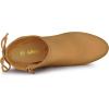 imageAllegra K Womens Round Toe Block Heel Zipper Lace Up Ankle BootsBrown