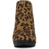 imageAllegra K Womens Round Toe Block Heels Chelsea Ankle BootsLeopard