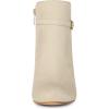 imageAllegra K Womens Round Toe Buckle Chunky Heels Ankle BootsBeige