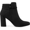 imageAllegra K Womens Round Toe Buckle Chunky Heels Ankle BootsBlack