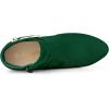 imageAllegra K Womens Round Toe Buckle Chunky Heels Ankle BootsGreen