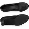 imageAllegra K Womens Round Toe Chunky Heel Platform PumpsBlack
