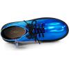 imageAllegra K Womens Round Toe Platform Lace Up Colorful Combat Ankle BootsBlue