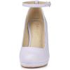 imageAllegra K Womens Round Toe Stiletto Heels Ankle Strap PumpsLight Purple