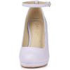 imageAllegra K Womens Round Toe Stiletto Heels Ankle Strap PumpsPurple