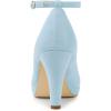 imageAllegra K Womens Round Toe Stiletto Heels Ankle Strap PumpsSky Blue