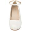 imageAllegra K Womens Round Toe Stiletto Heels Ankle Strap PumpsWhite