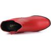 imageAllegra K Womens Round Toe Zipper Block Heel Platform Ankle BootsRed