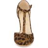 imageAllegra K Womens Rounded Toe Stiletto Heel TStrap Dress Leopard Pumps 8 M US