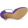 imageAllegra K Womens Rounded Toe Stiletto Heel TStrap Dress Purple Pumps 10 M US