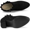 imageAllegra K Womens Ruffle Block Heel Ankle BootsBlack