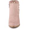 imageAllegra K Womens Ruffle Block Heel Ankle BootsDust Pink