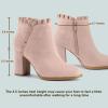 imageAllegra K Womens Ruffle Block Heel Ankle BootsDust Pink