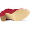imageAllegra K Womens Ruffle Block Heel Ankle BootsRed